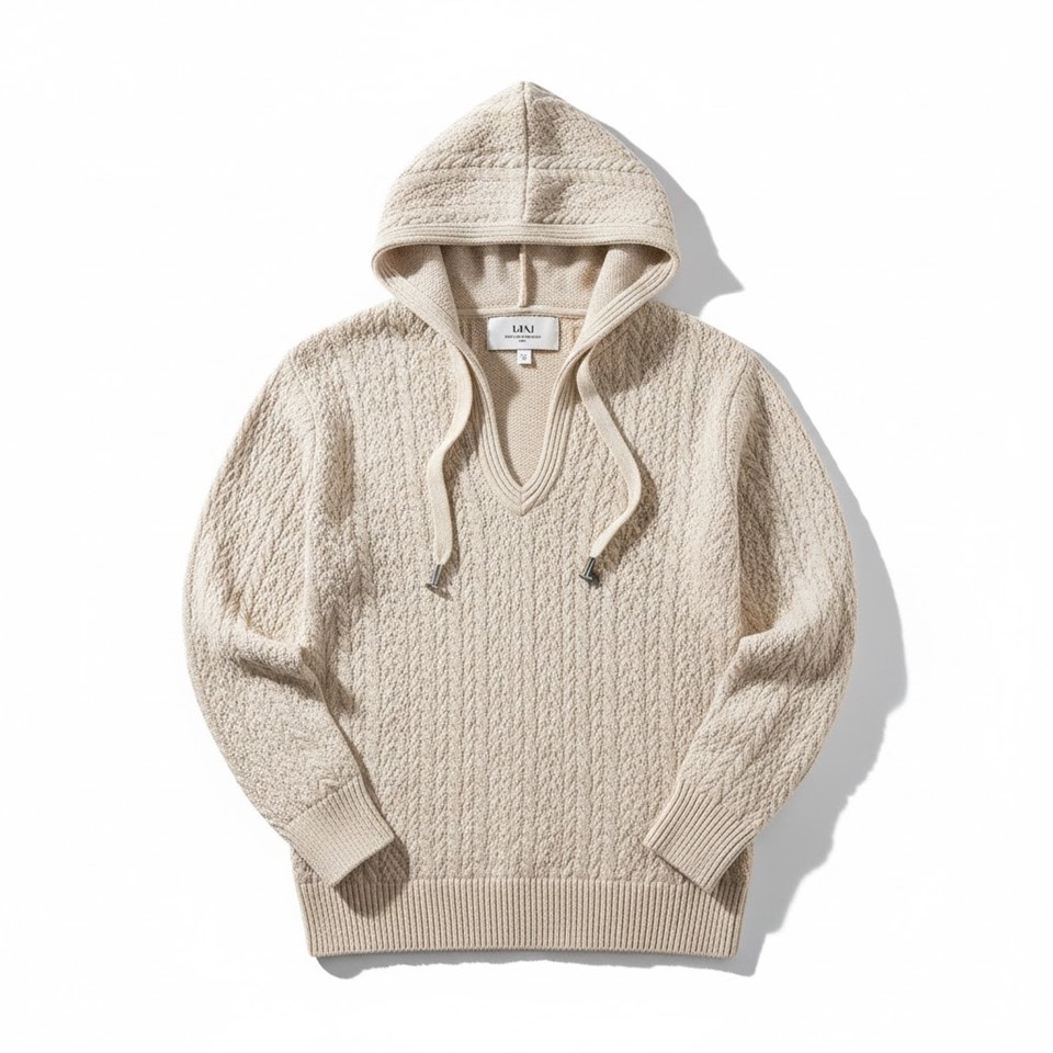 Gemusterte Herrenpullover mit V-Ausschnitt